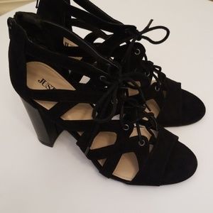 justfab strappy heels